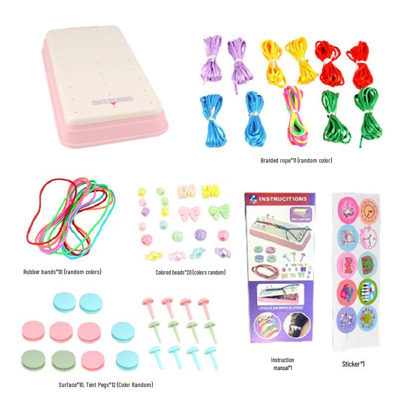 DIY Children's Bracelet Weaving Set: Colorful Craft Toy for Girls