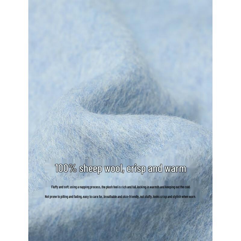 INMAN Women's Irregular Scarf Collar Double-faced Wool Coat