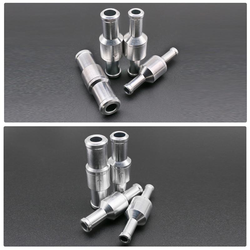 6-12mm Non-return Valve Chrome One-way Non-return Check Valve Auminium Fuel Water Gas Air Vacuum 6mm/8mm/10mm/12mm