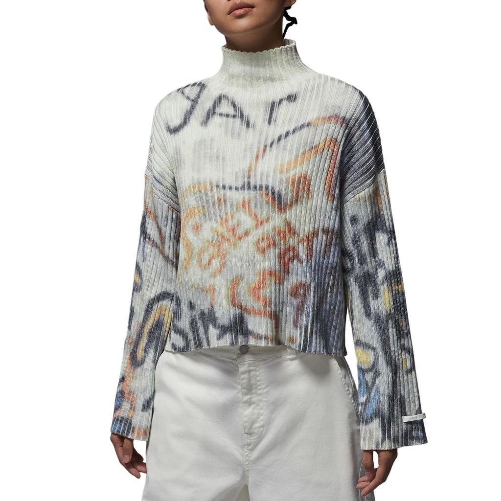 Jordan Air Loose High Neck Casual Long Sleeve Knit Sweater Women sweater HV0299-901