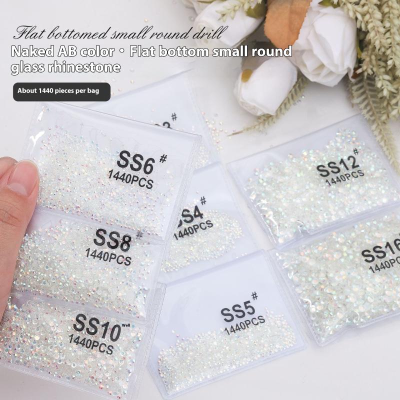 Gemischte AB Flachboden Farbe Nagel Strasssteine Glanz Nagelzubehör Nagelkunst DIY Nägel Zubehör Dekoration Charms