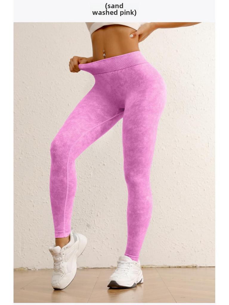 Europäisch-amerikanische Yogahose mit V-Rücken und hoher Taille