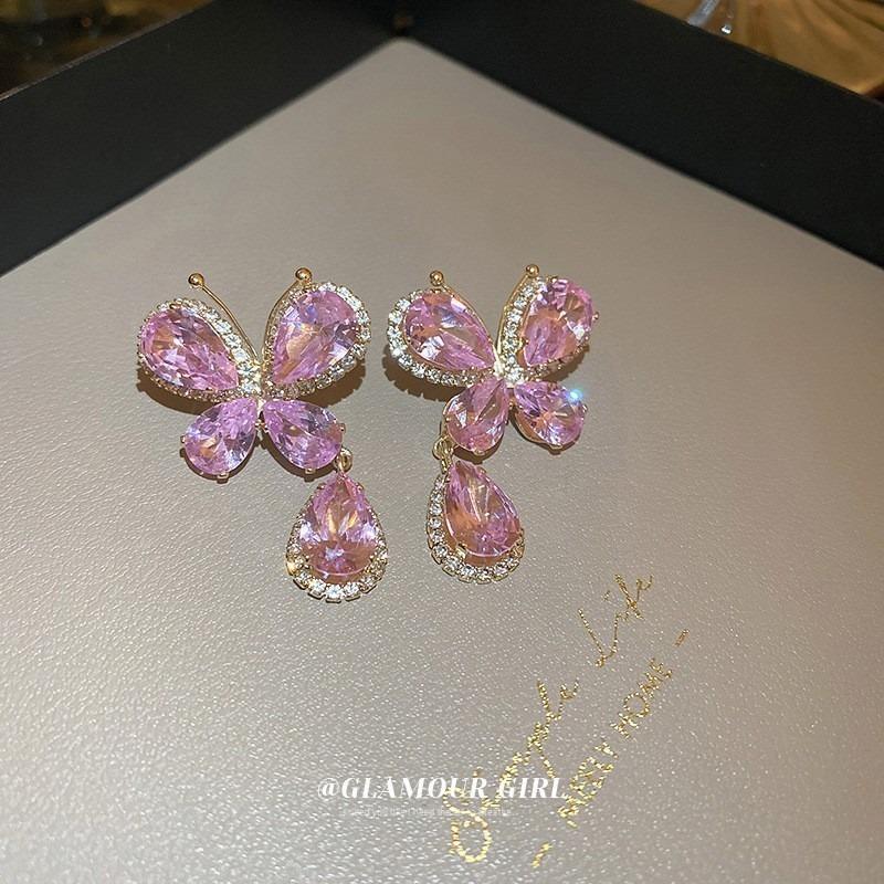 European and American Exaggerated Heavy-duty Crystal Tassel Earrings for Women, Elegant and Sophisticated Earrings, Trendy New Bestsellers