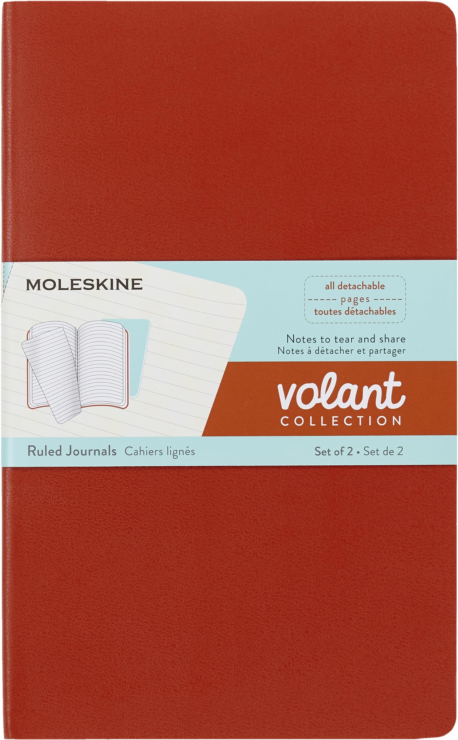 

Moleskine Блокнот VOLANT Journal в линейку Большой Коралловый Аквамариновый Синий QP721F16B24 Оранжевый, оранжевый