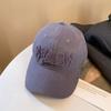 Pink baseball cap women's casual versatile big head circumference cap letter burr hat