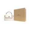 Coach Marlie 24 Turn-Lock Flap With Snakeskin Shoulder Strap Crossbody Bag Chain Bag Small Square Bag Cambridge Bag Leather Handbag Medium C1560-IMCAH