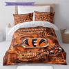 Cincinnati Bengals Pattern Bedding Set Quilt Cover Pillowcase Home Decor Gift (1 * duvet cover + 2 * pillowcase, without core)
