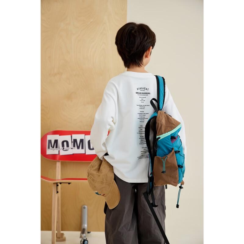 Kids' Loose Fit Long Sleeve Letter Print T-Shirt