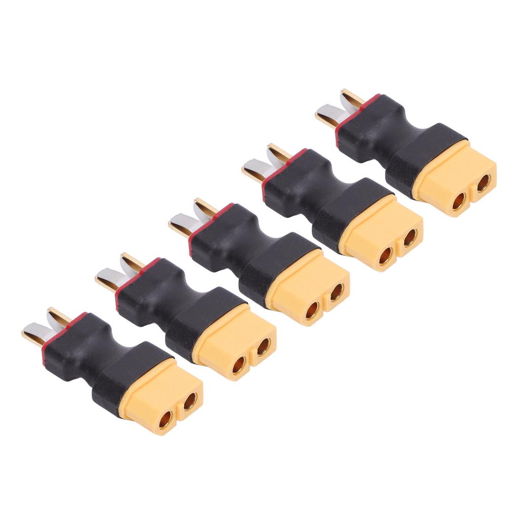 5PCS XT60 To T Plug Connector Battery To Charger ESC Male Port Conversion Adapter for RC Car