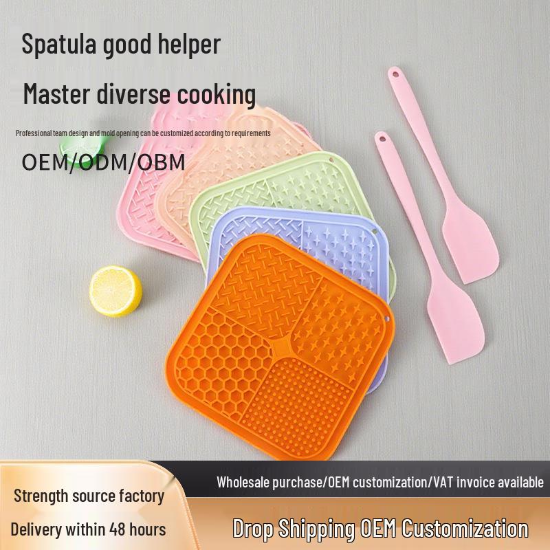 Pet Anti-Choke Slow Feeder Bowl & Lick Mat with Suction Cup and Silicone Scraper