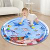 Tapete de Água para Bebês 100cm Desenho Animado Tubarão Tummy Time Inflável PVC Redondo