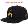 Flame Embroidery Baseball Caps Polyester Snapback Baseball Hat Unisex Punk Hat  Street Dance