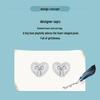 Aifle Simple Versatile S925 Sterling Silver Heart Bow Earrings for Women, Platinum-Plated, Heart-Shaped, Perfect for Commuting