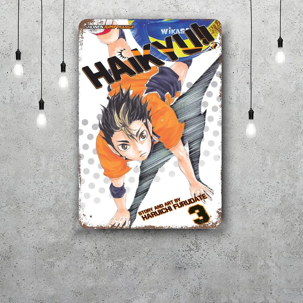 Haikyu Hinata Animation Vintage Metal Tin Signs Posters Decor Retro Metal Plaque Wall Art Decor for Garage Bar