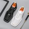 Luxury Designer Men‘s Black White Mesh Breathable Lace Up Shoes Moccasins Wedding Prom Homecoming Dress  Footwear Zapatos Hombre