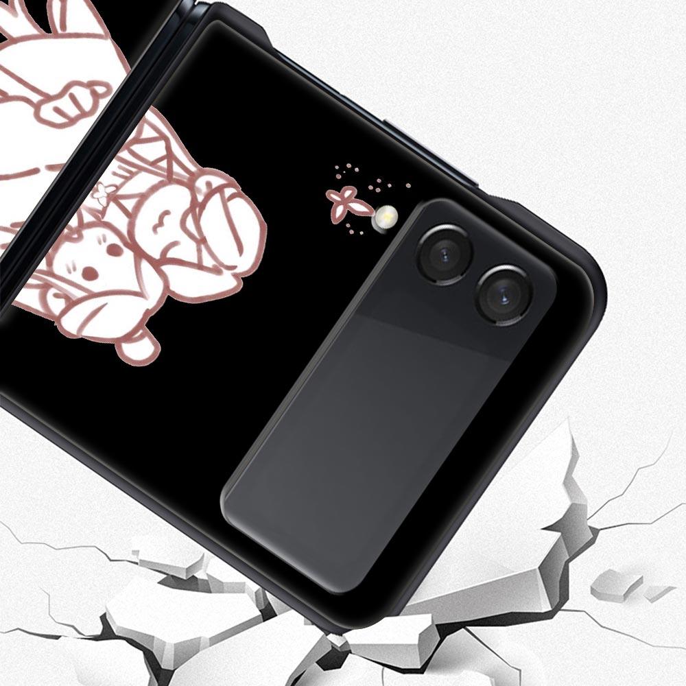 Heaven Officials Blessing TGCF Phone Case for Samsung Galaxy Z Flip 3 4 5 Black Folding Mobile Shell Hard Coque Protect Cover