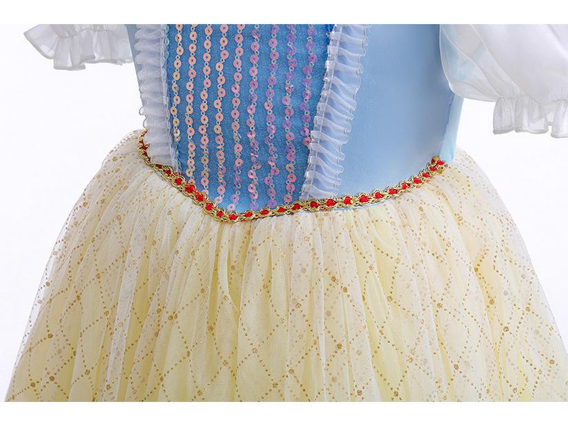 Koreanische Aisha 2025: Schneewittchen Prinzessinnenkleid für Mädchen – Kurzarm-Babykleid