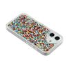 For iPhone 16 Case Rhinestone Edge Glitter Epoxy TPU Phone Cover