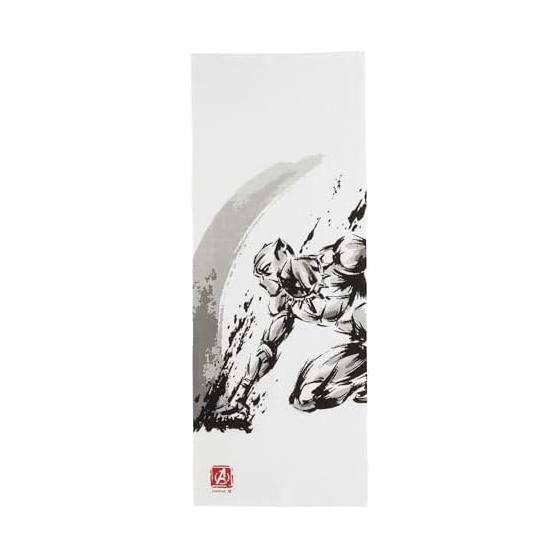 Marushin Tenugui Towel Marvel Black Panther Action Made in Japan Oka Fabric
