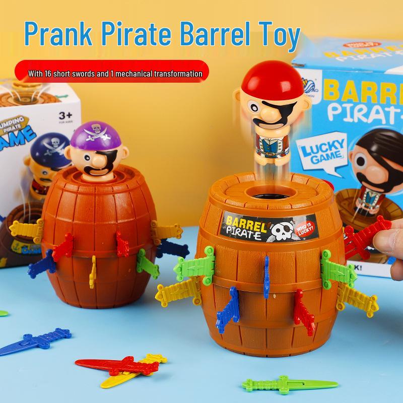 Creative Desktop Stress Relief Pirate Barrel Toys: Interactive Parent-Child Games