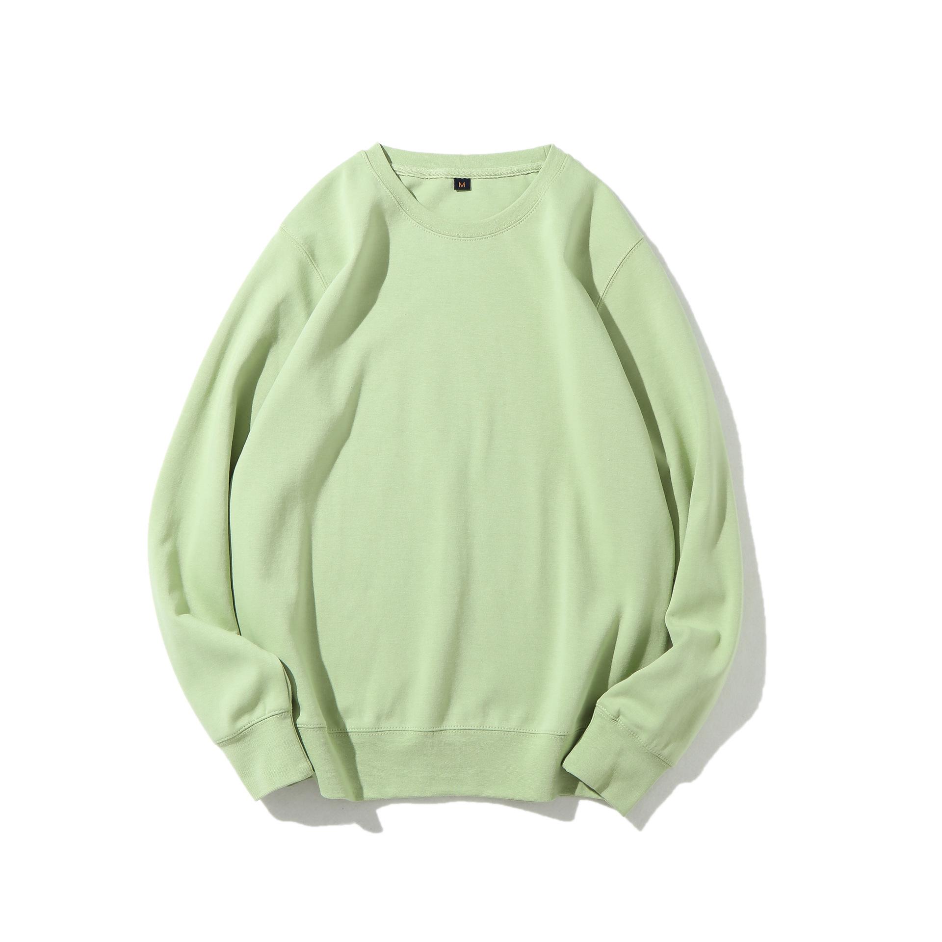 

AG300g Custom Double-Sided Fabric Round Neck Candy Colors Thin Long Sleeve Hoodie XL