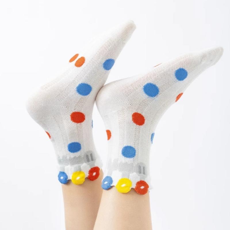 Girls' Sock Summer Thin Cotton Socks For Children Mesh Breathable Girls And Boys Cartoon Lace Mid-tube Sock Baby Princess Socks Kids