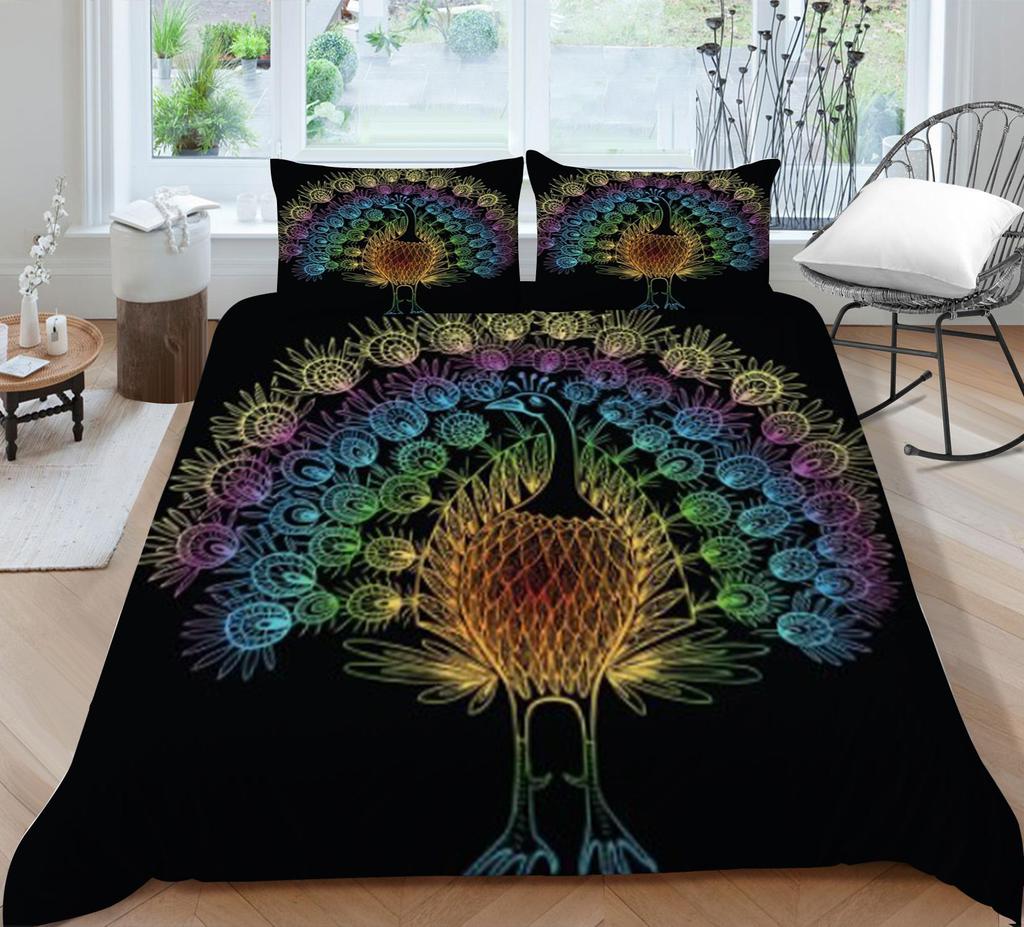 Home Bed Decor Bedding Sets Soft Breathable Bedspreads 3D Bohemia Printing Duvet Cover Pillowcase Bedclothes