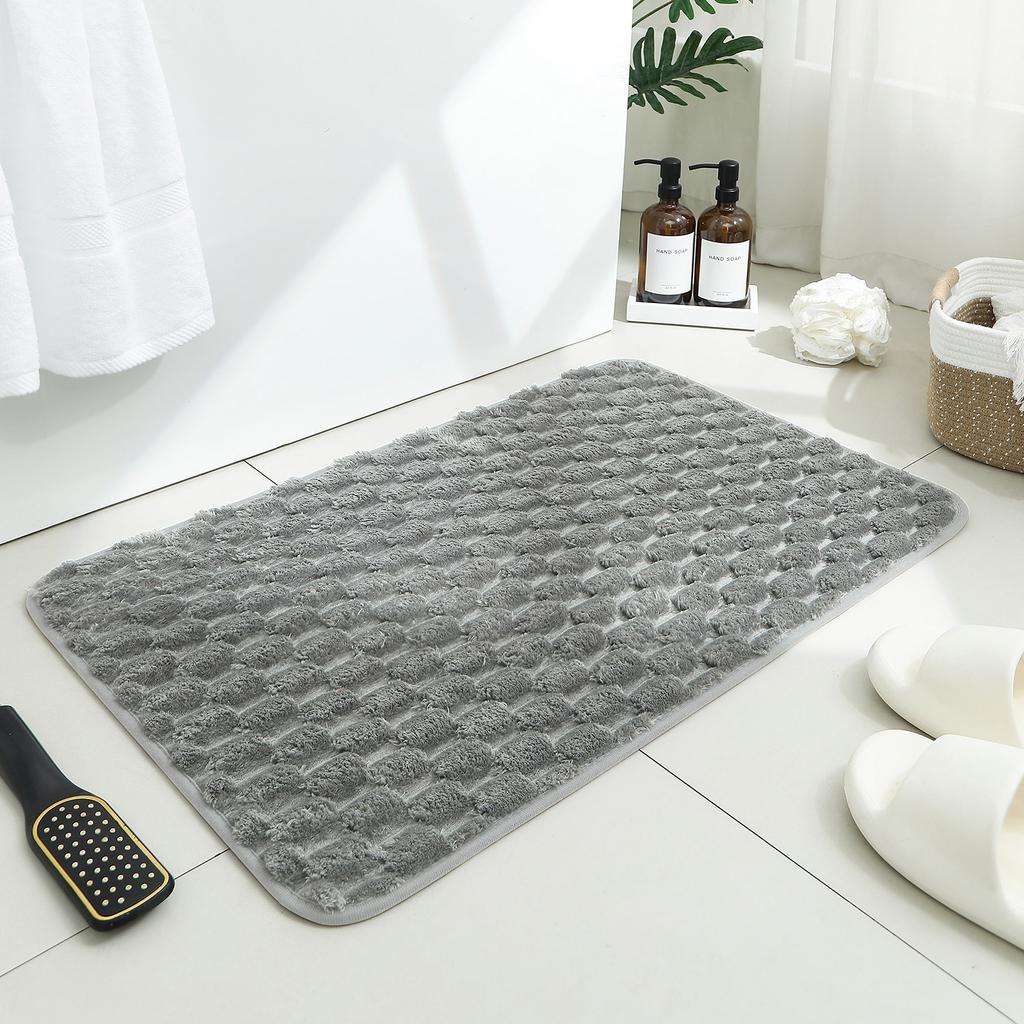 Badezimmerteppich-rutschfeste Badematte, ultraweicher Mikrofaser-Plüsch-Badezimmerteppich, saugfähiger Duschteppich, geeignet für Schlafzimmer us