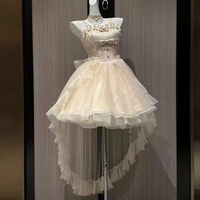 Korean Style Elegant Sparkle Waist-Cinched Mini Dress for Women