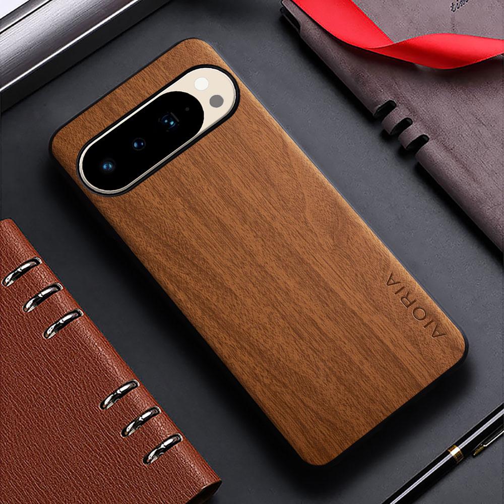Bamboo Wood Pattern Leather Case for Google Pixel 10 9 8 7 6 5 Pro 9A 8A 7A 6A 5A 4A Funda Unique Cover for Pixel 10 Pro Xl Case