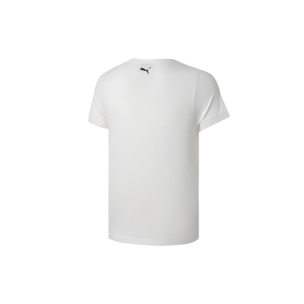 Puma Sport Logo Casual Breathable Short Sleeve T-Shirt Men Tops White 588012-02
