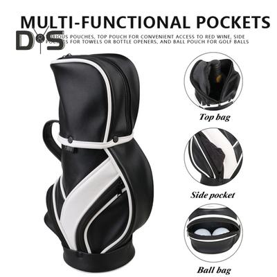 Şarap Çantası Tek Şişe Taşıyıcı Tote Golf Şarap Soğutucu Yalıtımlı Seyahat Şarap Soğutucu Çantası Golfçüler ve Şarap Severler İçin