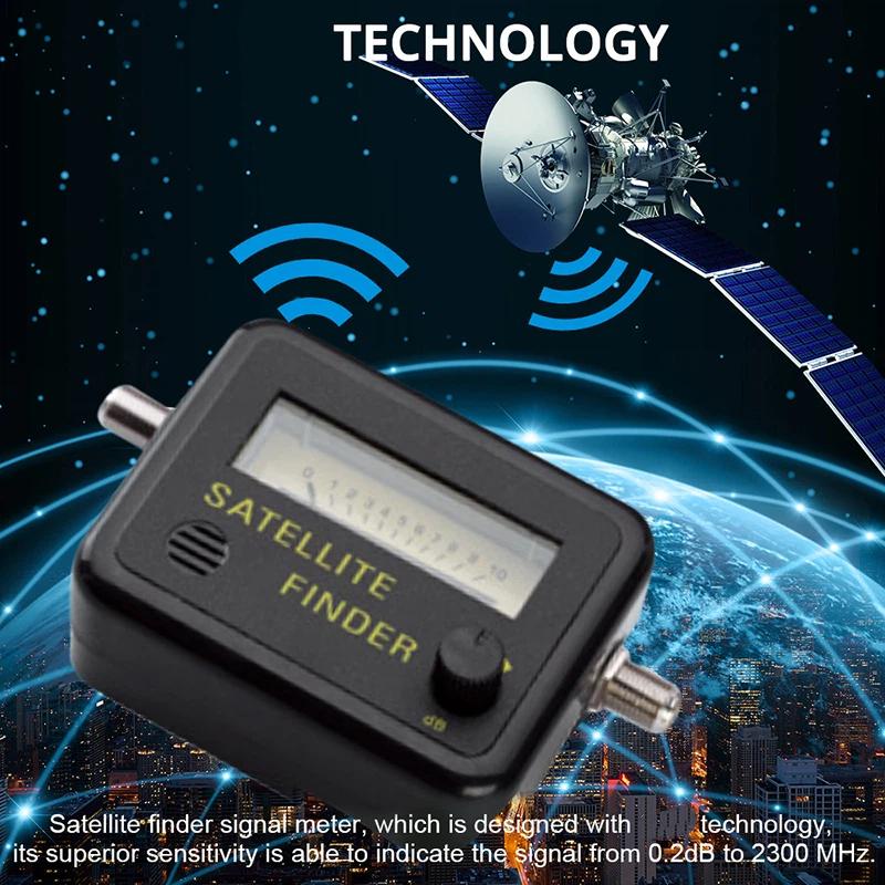 Digital Screen Satellite Finder Black Background 13-18V Dc Satellite Locator Yellow Word Satellite Dish Finder