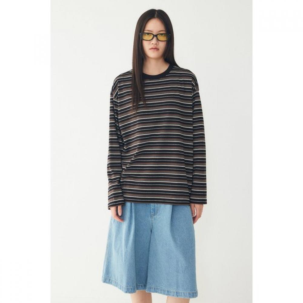 STUDIO TOMBOY Men S MulTi STripe Round Neck Long Sleeve T ShirT 9176322980ar