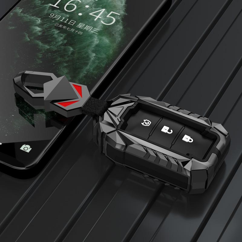 Styling Mouldings Folding Zinc Alloy Silica Gel Car Key Cover Case Shell For Dongfeng DFM DFSK Glory 580 F507 S30 H30 AX7 Access