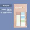 Morandi Transparente PET-Indexaufkleber - Vanilla Herbst Serie, Beschriftbare Haftnotizen & Marker