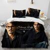 3D Printing Johny Dep Series Warm Comforter Beding Set,Soft Duvet Cover Bed Linen Set Comfortable Quilt Cover Pilowcase,king Quen Sized Dimensions