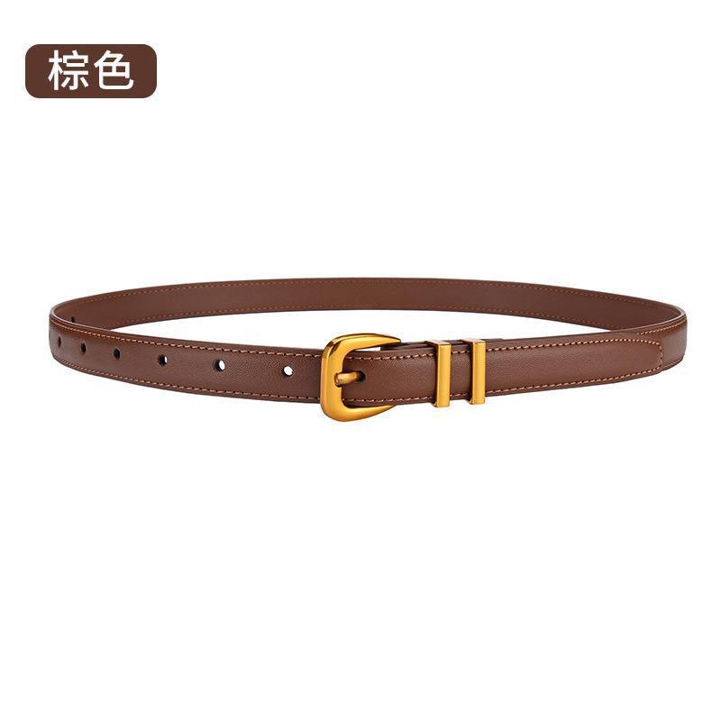 Women'S Belt Cowhide Genuine Leather Belt Women'S Casual Retro Trendy Jeans Skirt Belt