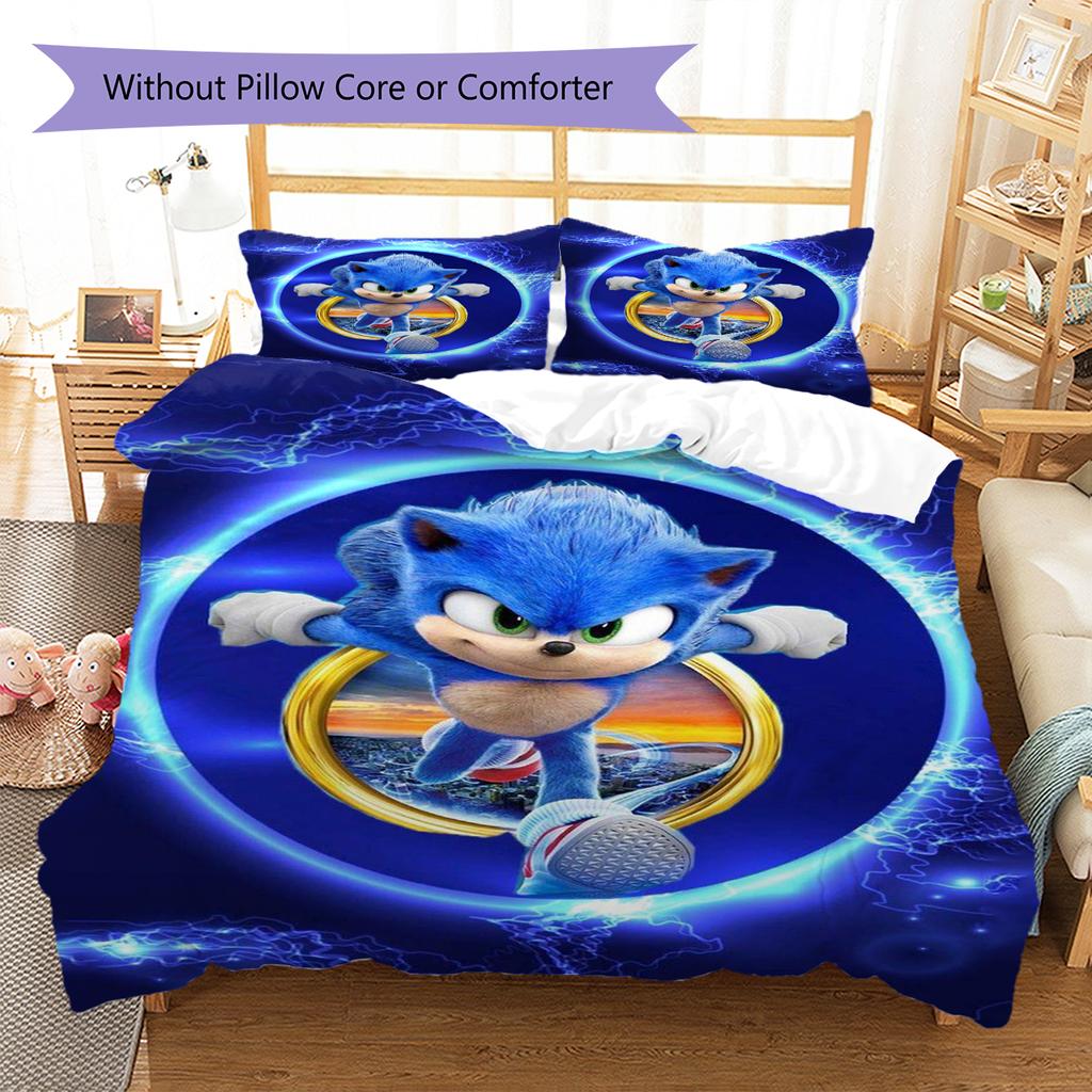 Set Copripiumino Trapuntato con Fantasia Riccio Blu Federa Decorazione per la Casa Regalo (1 * copripiumino + 2 * federa, senza nucleo)
