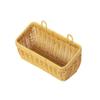 Simulated Rattan Plastic Garlic Storage Basket Wall Mounted Handwoven Garlic Container  Restaurant