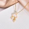 18k Gold Plated Copper Zircon Necklace: Fashionable, Non-Fading, Lightweight Clavicle Chain Jewelry