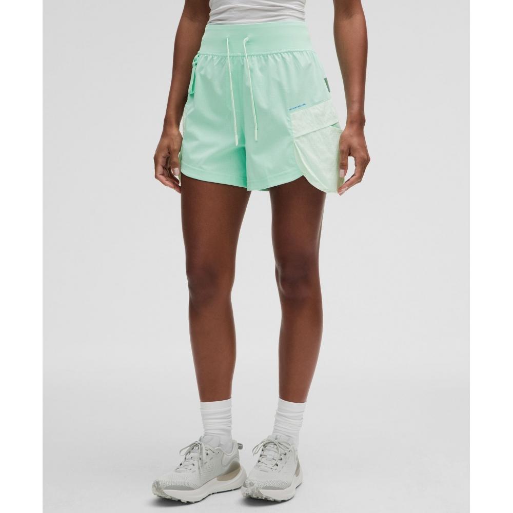 

Lululemon Wovenair High Rise Hiking Short 4 Wild Mint Mint Moment 6