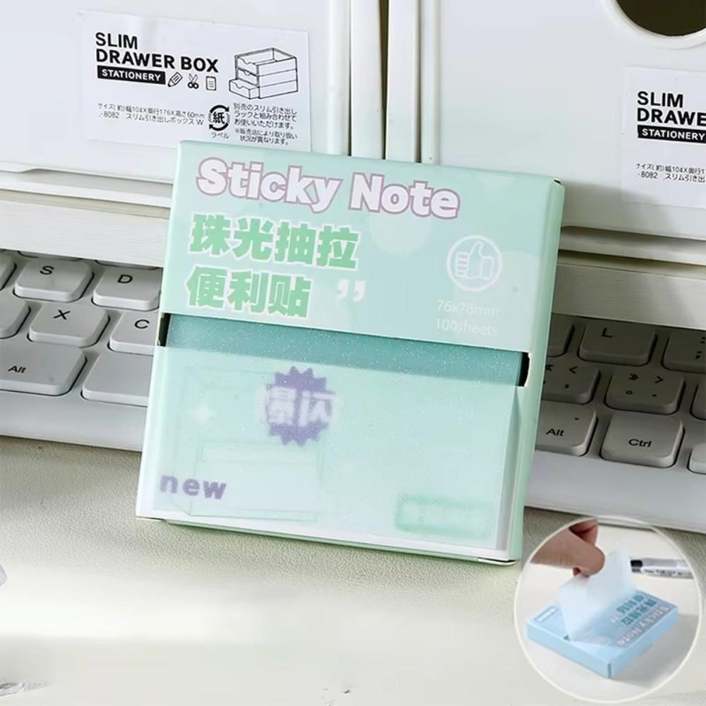 Translucent Memo Pad Paper Pull Out Design Message Stickers Label Sticker  Office School Stationery