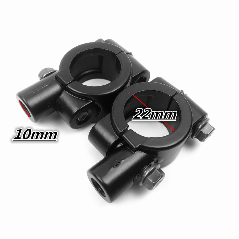 Universal Motorcycle Mirror Scooter E-Bike Rearview Mirrors Back Side Convex Mirror 10mm Carbon