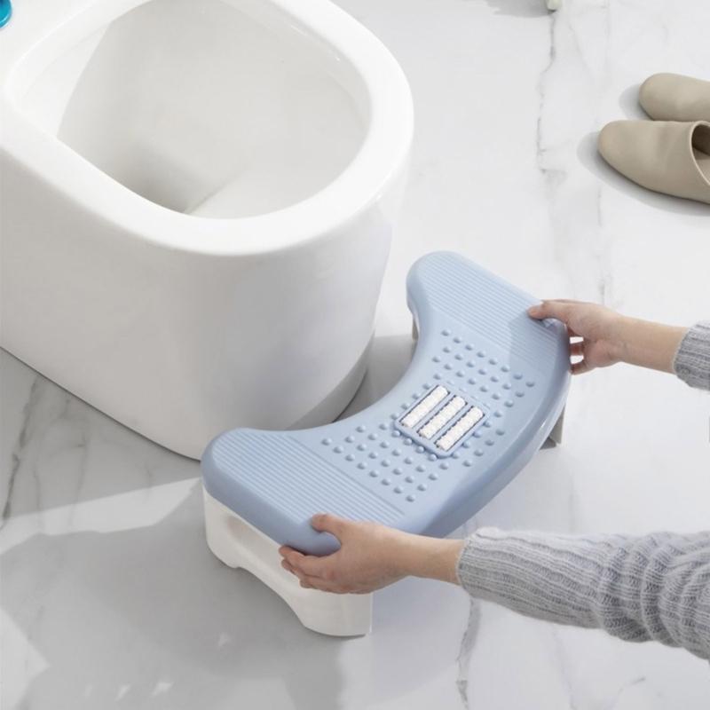 Bathroom Toilet Stools Portable Plastic Step Stools Foot Seat Rest Helper Office Desk Foot Stools Bathroom Accessory