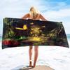 Oversize Beach Towel, Extra Large Towels,Forest Print Cool Travel Pool Towel,Soft and Quick Dry Swim Towels for Women and Girls
