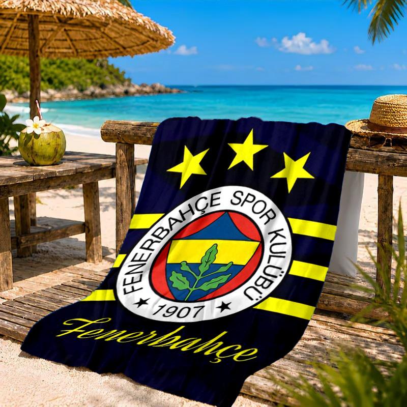 Fenerbah?E-Sport Club Emblem Strandtuch, Schnelltrocknend, Pflegeleicht, Geeignet für Fitness und Strandurlaub, Sport-Essential