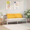Back Cushion Light Yellow 160 x 50 cm Corduroy Fabric