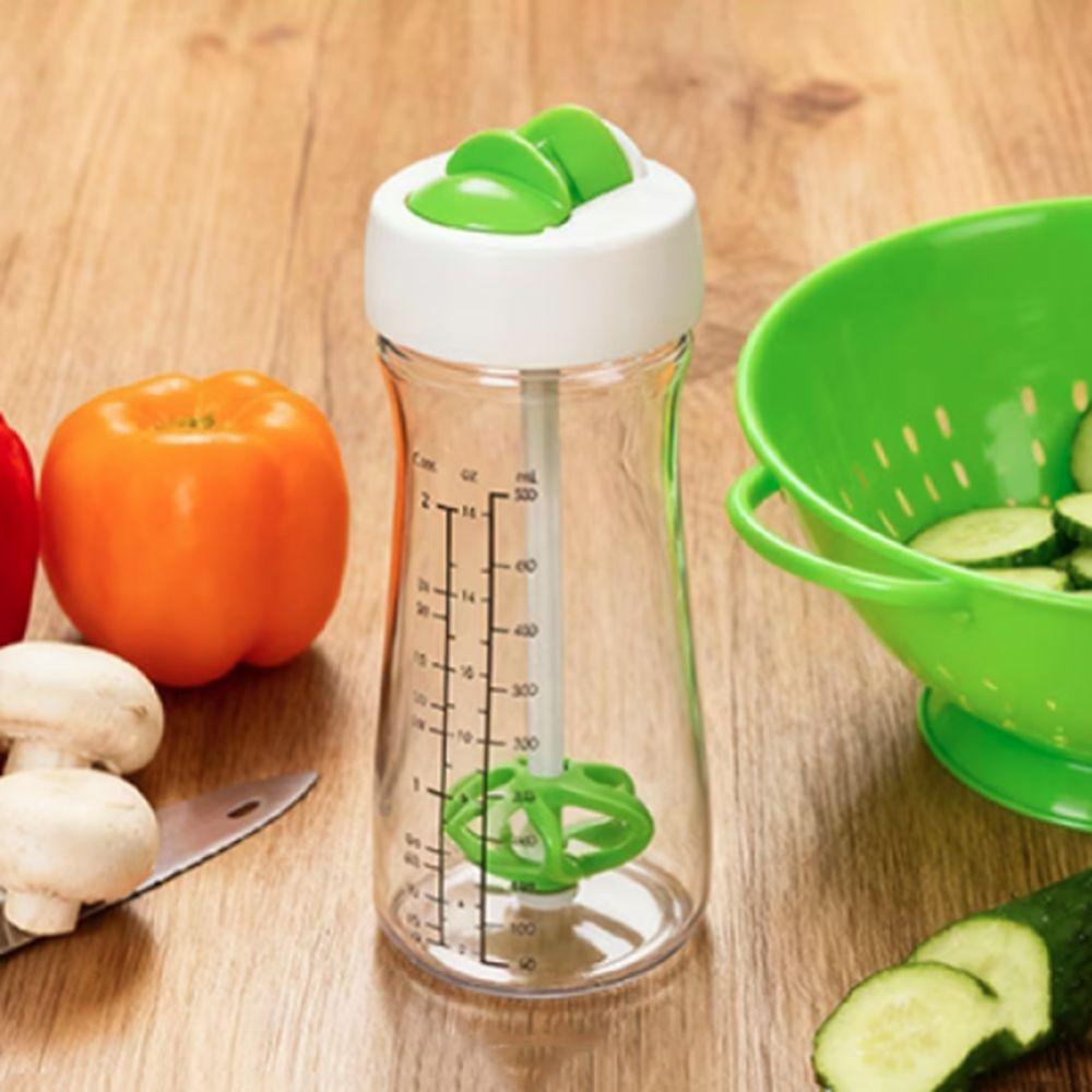 Handaangedreven Saladedressing Mengbeker 500 ML Transparant Room Maatbeker Plastic Efficiënte Saladedressing Fles Restaurant