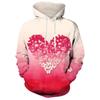 Autumn Winter Fashion Comfortable Large Colorful Creativity Love 3D Printed Hoodie Men's Women's Sports Leisure Versatile with Pockets Hoodies